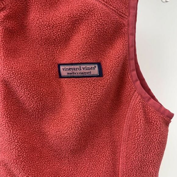 Vineyard Vines Girls Vest Pink Fleece Size 14 L - Picture 2 of 5